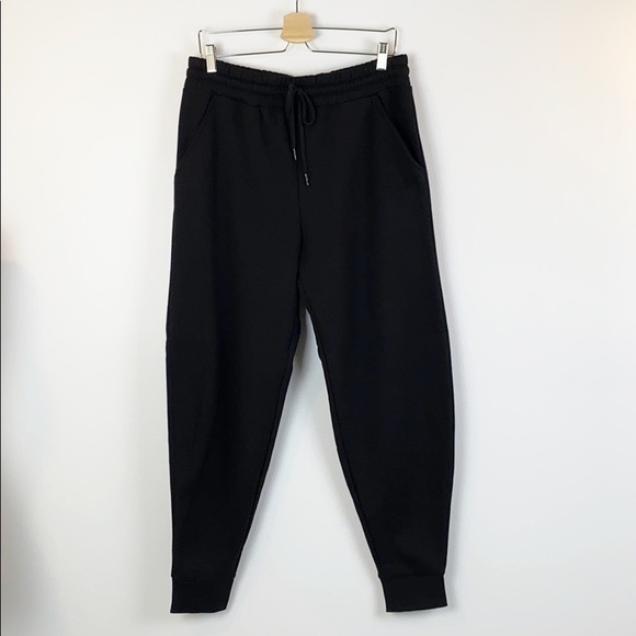 Women's Jogger Sweatpants Black Elastic Waistband - Picture 3 of 9